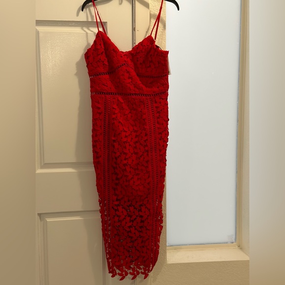 PRICE DROP SUPER SEXY $55 NWT S6 BARDOT LACE DRESS IN RED - Picture 10 of 16